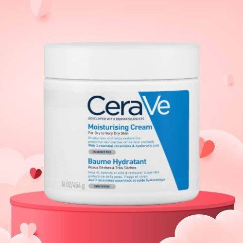 CeraVe Moisturising Cream | 454g / 16 Oz Jumbo Tub | For Dry to Very Dry Skin | With 3 Essential Ceramides + Hyaluronic Acid | Fragrance Free | Face & Body